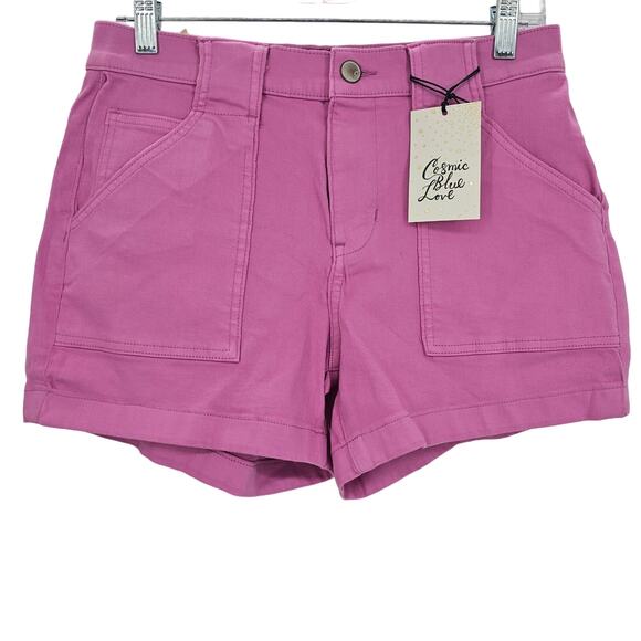 Cosmic Blue Love Womans size 28/6 Jonah Denim Jean Shorts Camelia Rose Pink NEW - Picture 1 of 8